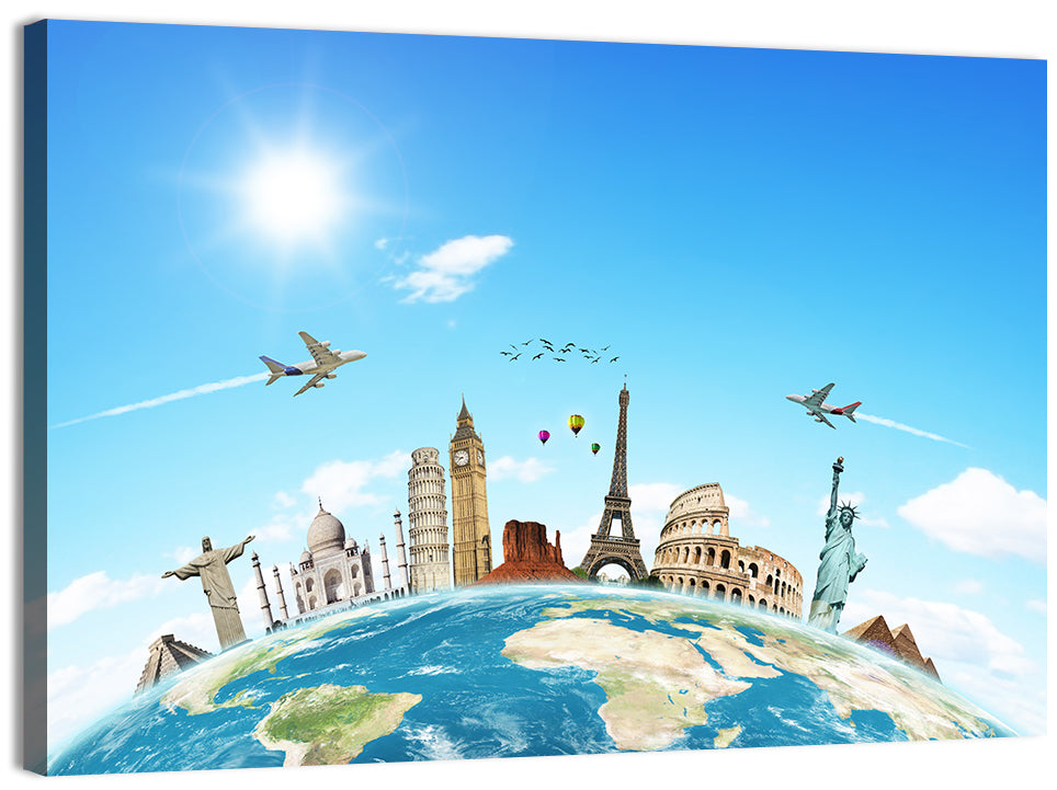 World Monuments Montage Wall Art