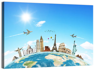 Travel The World Concept Wall Art