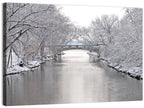 Yahara River Winter Stone Bridge Wall Art