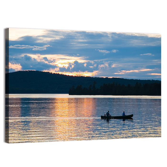 Moosehead Lake Sunset Wall Art as a canvas print