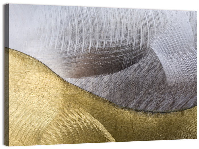 Thin Line Metallic Abstract Wall Art as a canvas print