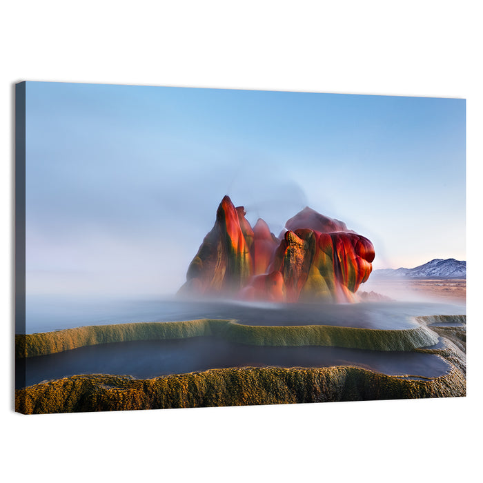 Fly Geyser Nevada Wall Art as a canvas print