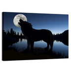 Howling Wolf at Full Moon Wall Art