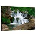 Moss Covered Rocky Waterfall Wall Art