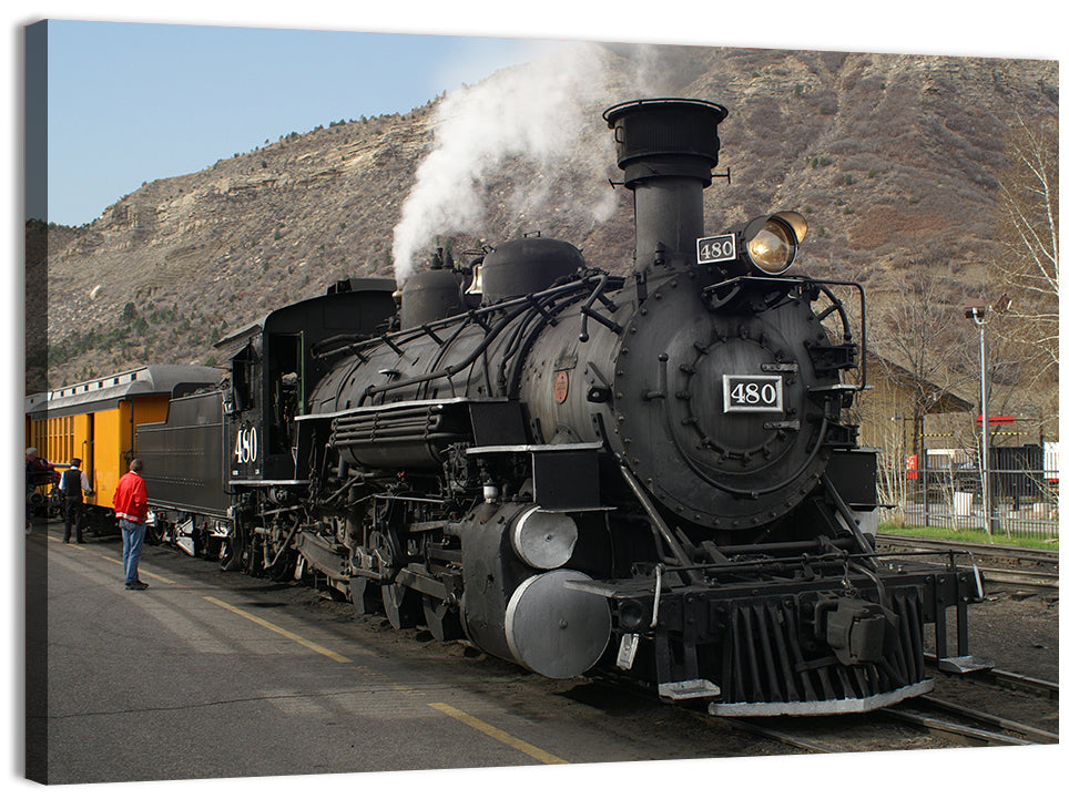 Durango Steam Locomotive No. 480 Wall Art, canvas print, landscape