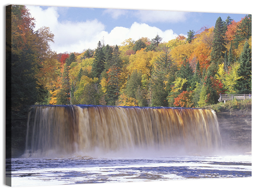 Tahquamenon Falls Autumn Waterfall Wall Art