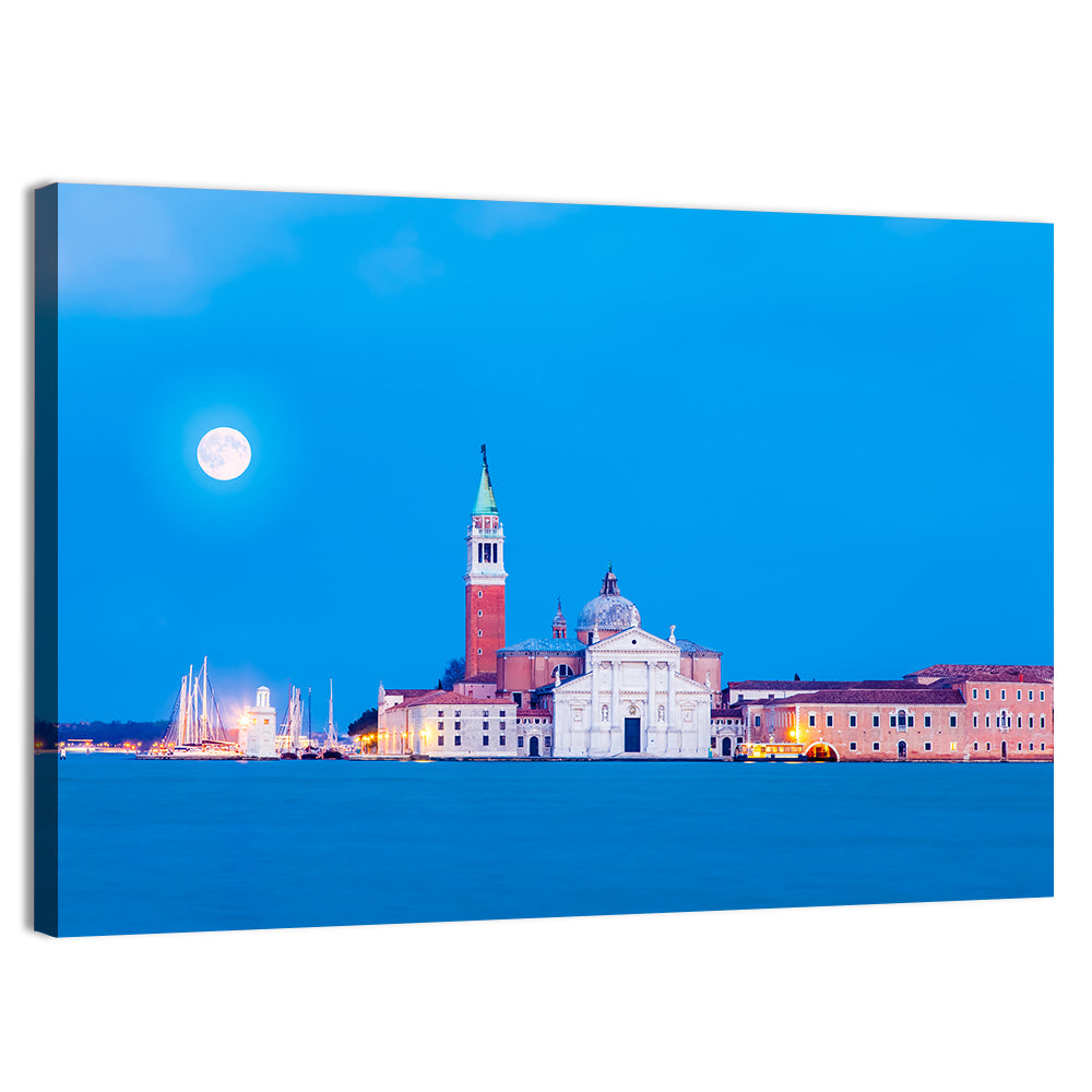San Giorgio Maggiore Moonlight Wall Art, canvas print, landscape