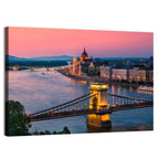 Budapest Chain Bridge at Twilight Wall Art
