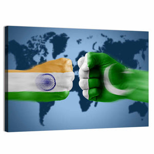 Arch Rivals India & Pakistan Fight Concept Wall Art