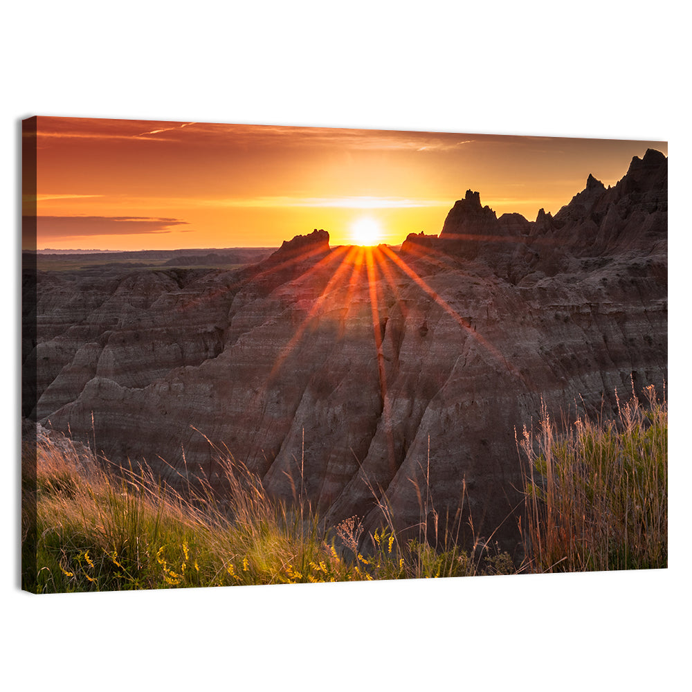 Badlands National Park Sunset Wall Art