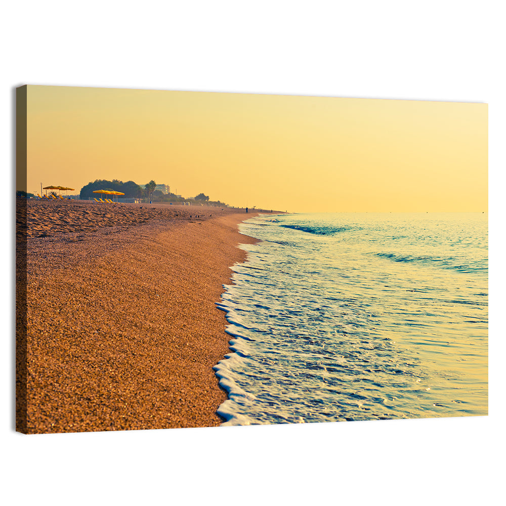 Tranquil Beach Sunrise Wall Art, canvas print, landscape