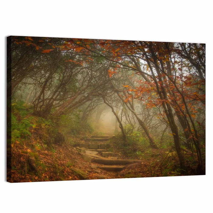 Craggy Garden Path Wall Art as a canvas print