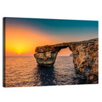 Azure Window Sunset, Dwejra Wall Art