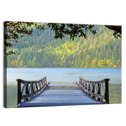 Lake Crescent Wooden Pier Wall Art