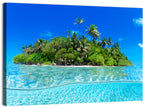 Tropical Island Lagoon Split-level Seascape Wall Art