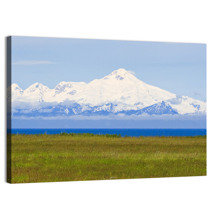 Mount Iliamna Volcano Wall Art as a canvas print