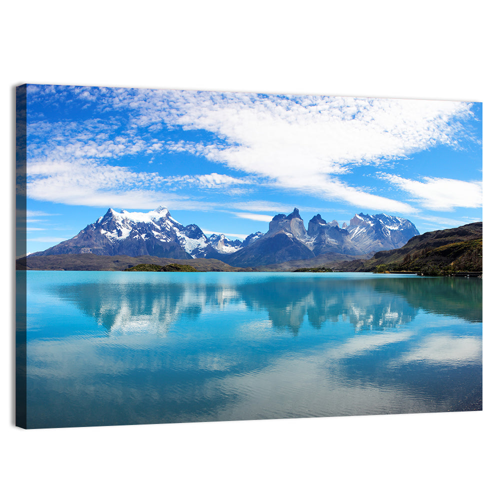 Torres Del Paine Reflection Wall Art, canvas print, landscape
