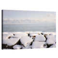 Lake Ontario Snowy Rocks Wall Art