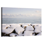Lake Ontario Snowy Rocks Wall Art