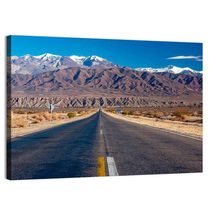 Northern Argentina Desert Road Wall Art as a canvas print