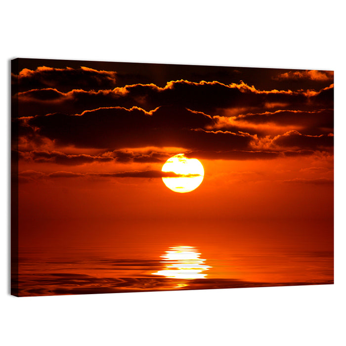 Caribbean Coast Sunset Wall Art as a canvas print