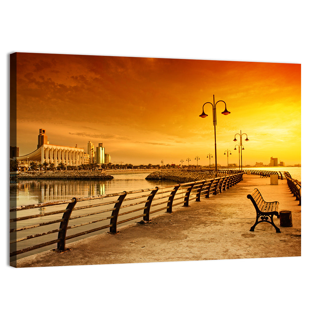 National Assembly at Golden Hour Wall Art, canvas print, landscape