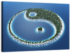 Yin Yang Tropical Island Aerial Wall Art