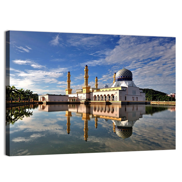 Kota Kinabalu City Mosque Wall Art as a canvas print
