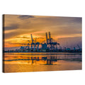 Djibouti Harbor at Sunset Wall Art