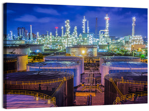 Oil Refinery Industrial Area Wall Art