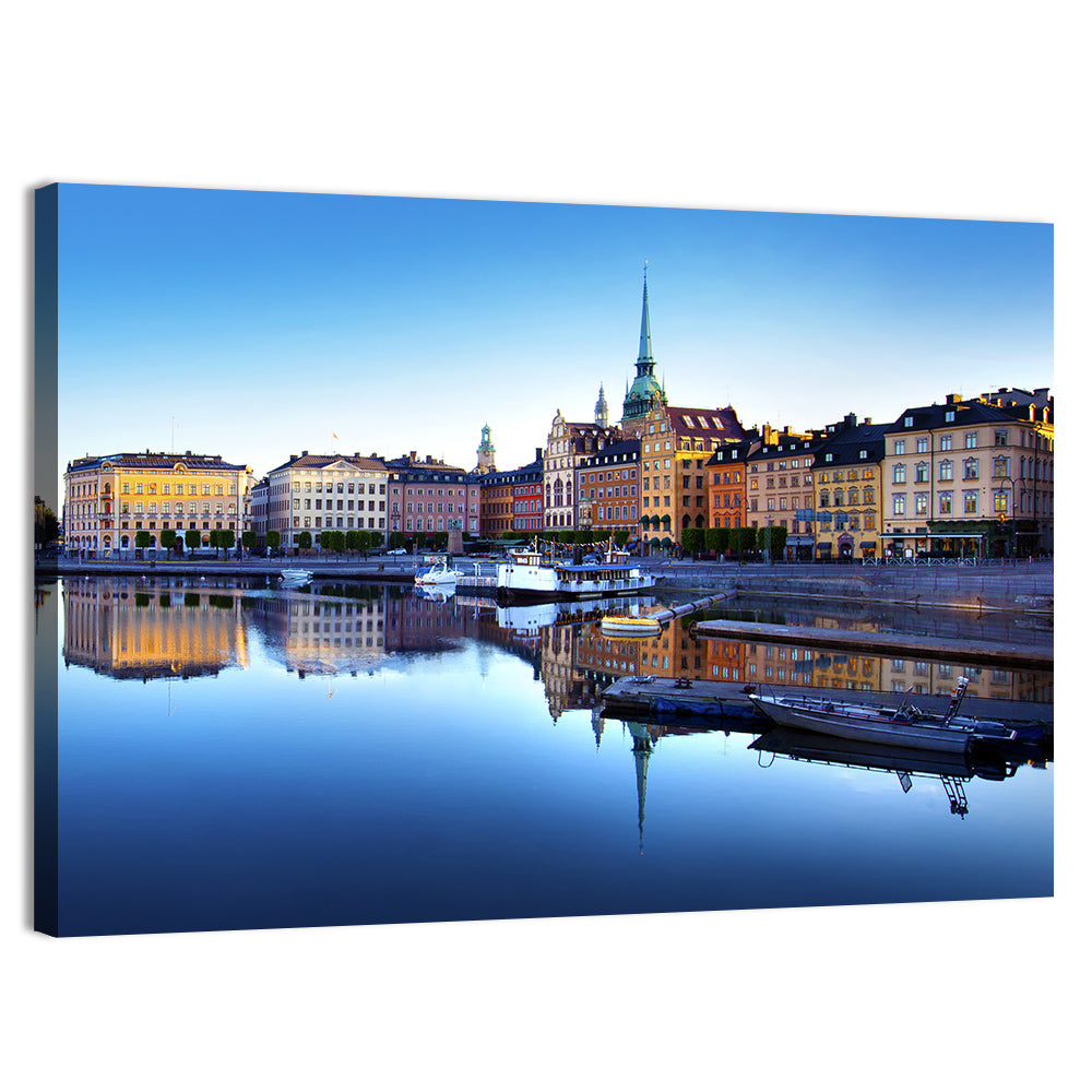 Gamla Stan Stockholm Skyline Wall Art, canvas print, landscape