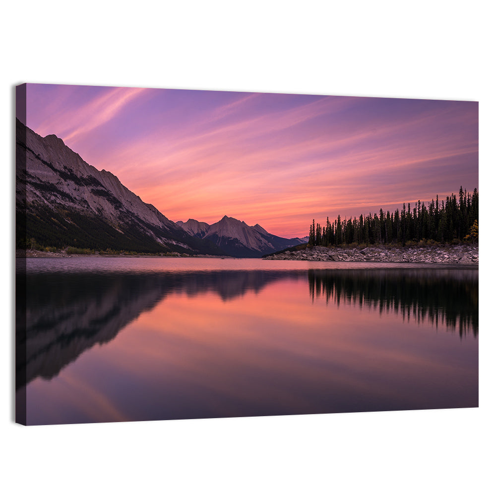 Medicine Lake Sunset Reflection Wall Art
