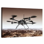 Spy Drone Over Arid Landscape Wall Art