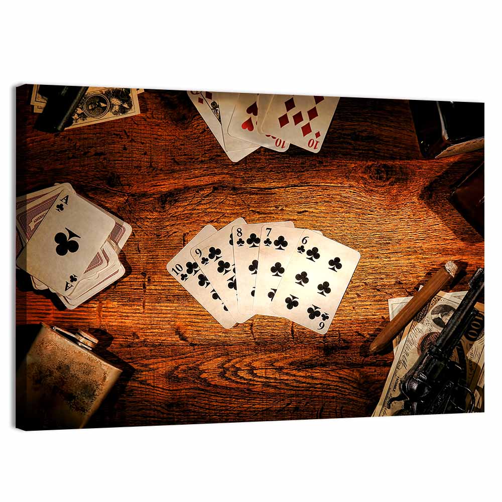 American West Poker Game Wall Art