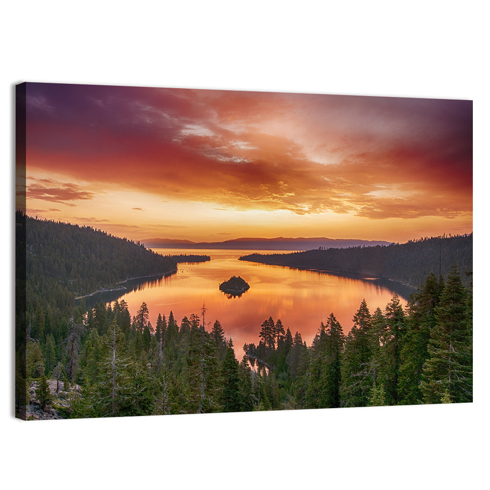 Emerald Bay Sunrise, Lake Tahoe Wall Art, canvas print, landscape