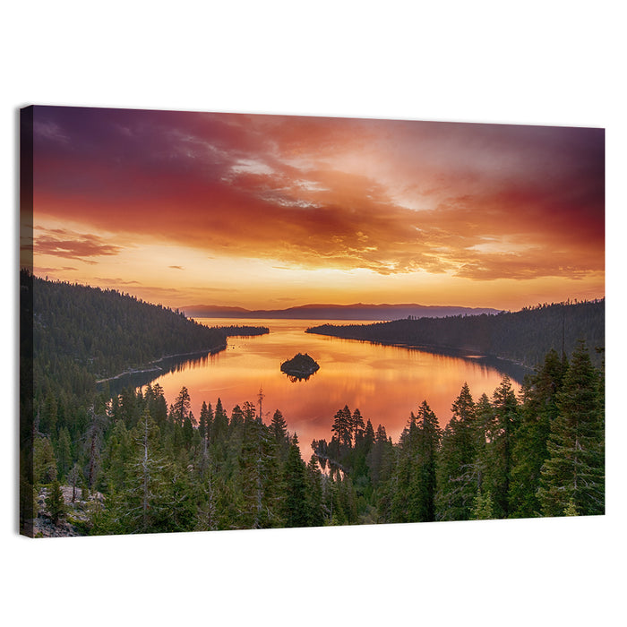Emerald Bay Sunrise, Lake Tahoe Wall Art as a canvas print