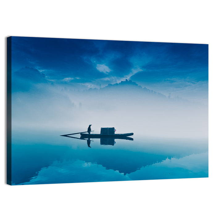 Dongjiang Lake Morning Wall Art as a canvas print
