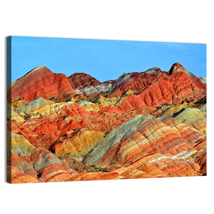 Mount Danxia Wall Art as a canvas print