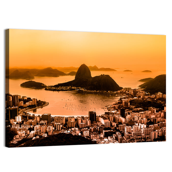 Sugarloaf Over Guanabara Bay Wall Art as a canvas print