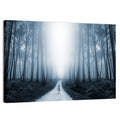 Misty Forest Road at Twilight Wall Art