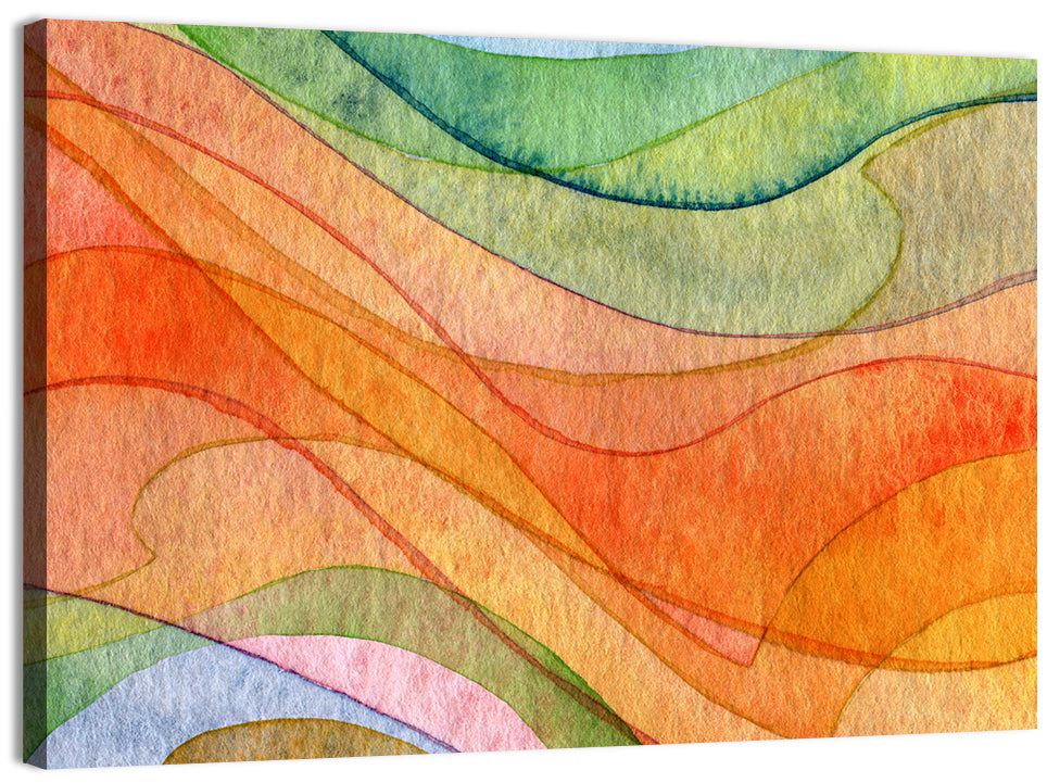 Flying Waves Abstract Wall Art, canvas print, landscape