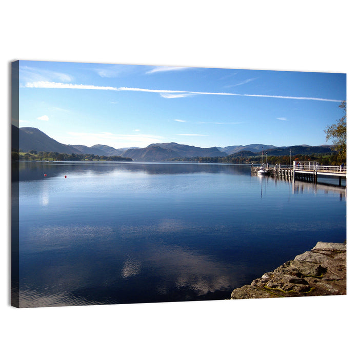 Lake Ullswater Pier Wall Art as a canvas print