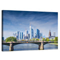 Frankfurt Skyline with Eiserner Steg Wall Art