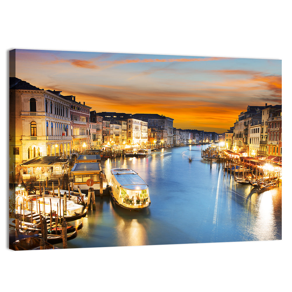 Venice Grand Canal at Dusk Wall Art, canvas print, landscape