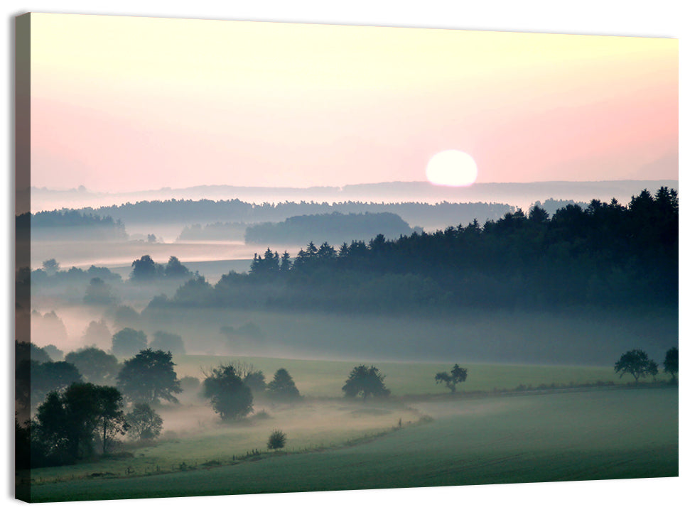 Czech Morning Fog Landscape Wall Art