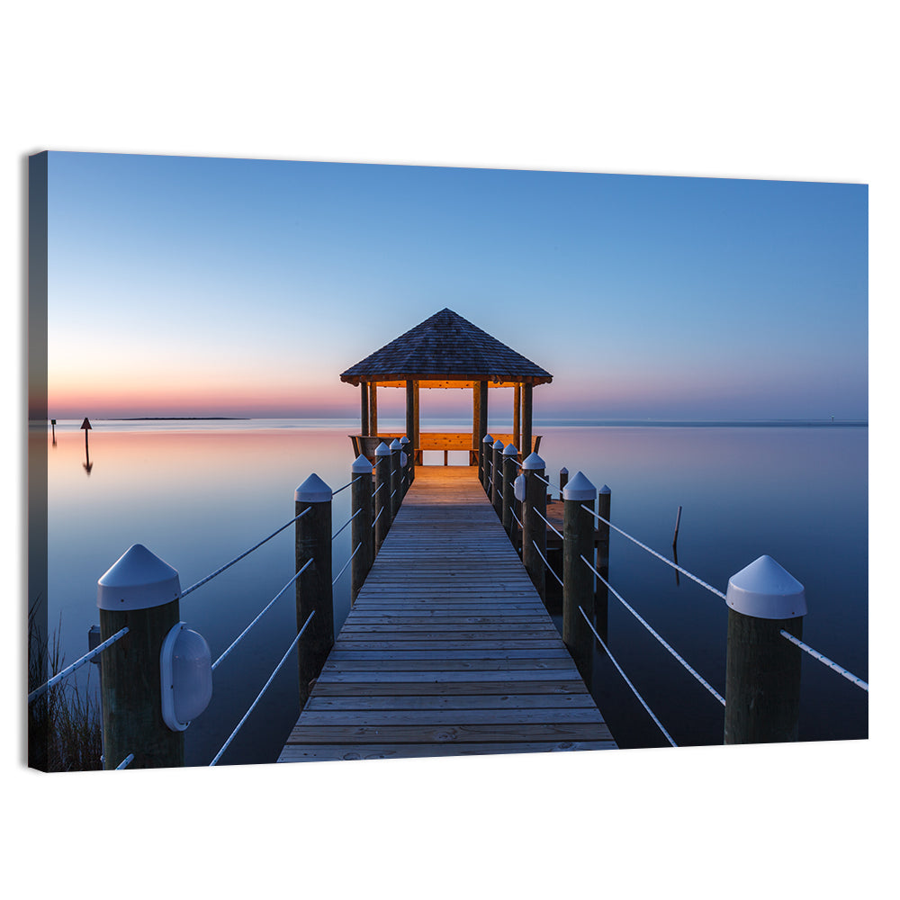 Pamlico Sound Twilight Gazebo Wall Art