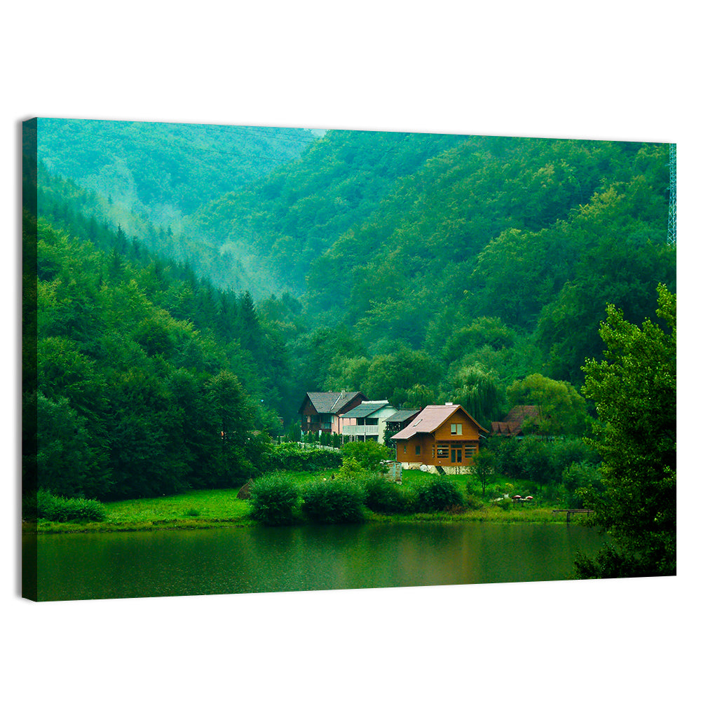 Mist Over Lake Tarnita Wall Art