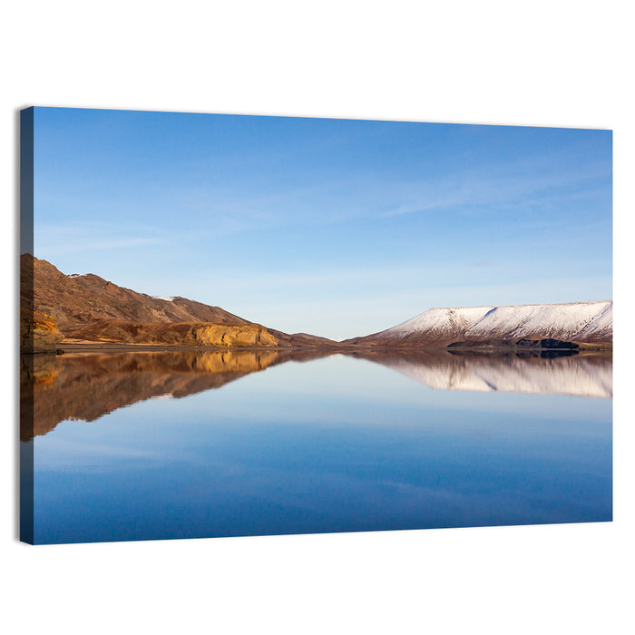 Lake Kleifarvatn Reflection Wall Art as a canvas print