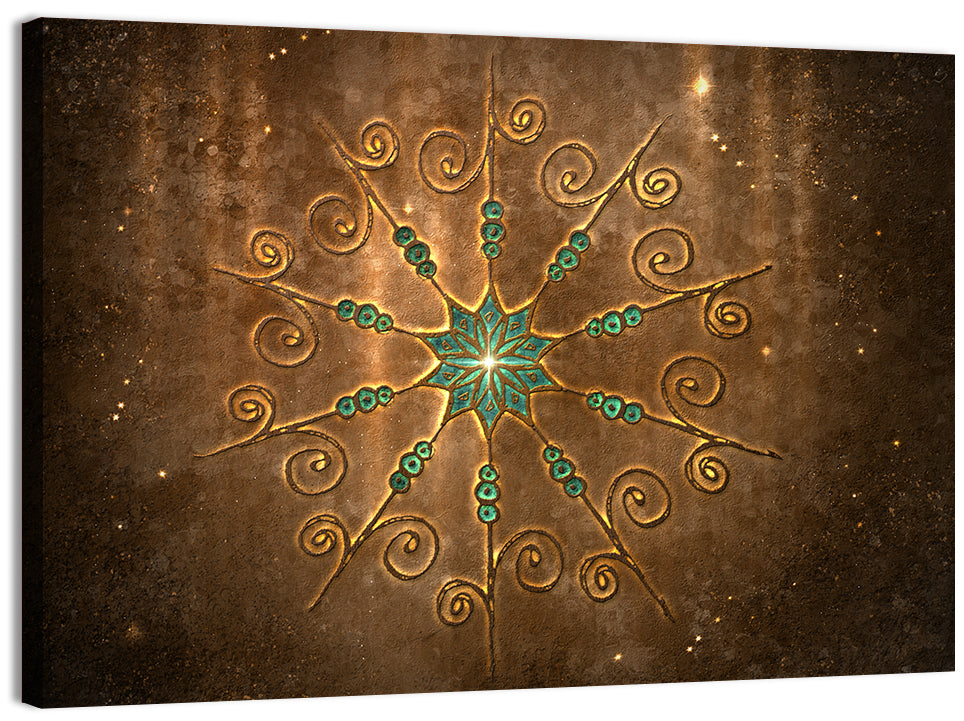 Celestial Twelve-point Mandala Star Wall Art