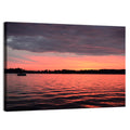Lake James Sunset with Boat Wall Art
